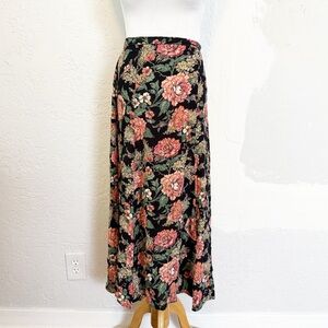 Vintage 90s floral grunge maxi skirt size Medium